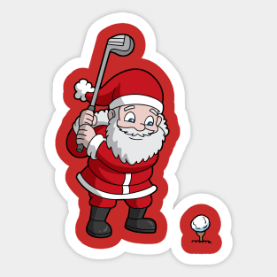 Christmas Santa Claus Golf Sticker